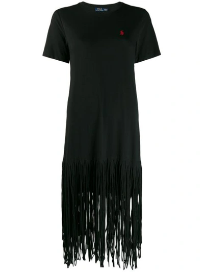 Shop Polo Ralph Lauren Shredded T-shirt Dress - Black