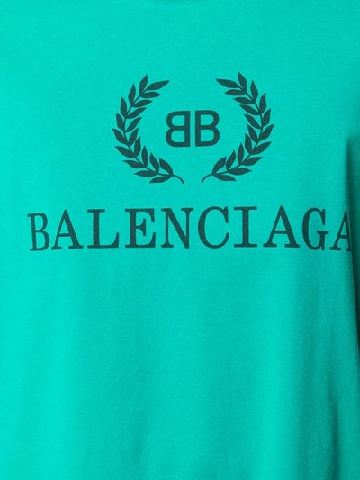 Shop Balenciaga Bb Printed T-shirt In Green