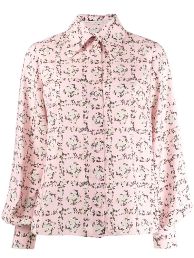 Shop Emilia Wickstead Square Rose Shirt In Pink