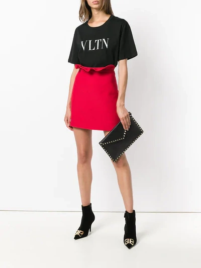 Shop Valentino Vltn-print T-shirt In Black