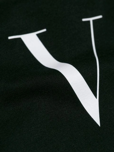 Shop Valentino Vltn-print T-shirt In Black