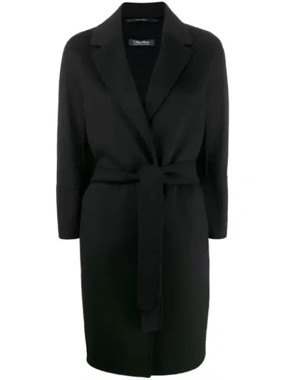 Shop Max Mara Tie Waist Coat In Black