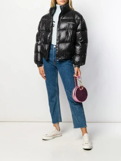 Shop Chiara Ferragni Zipped Padded Jacket In Black