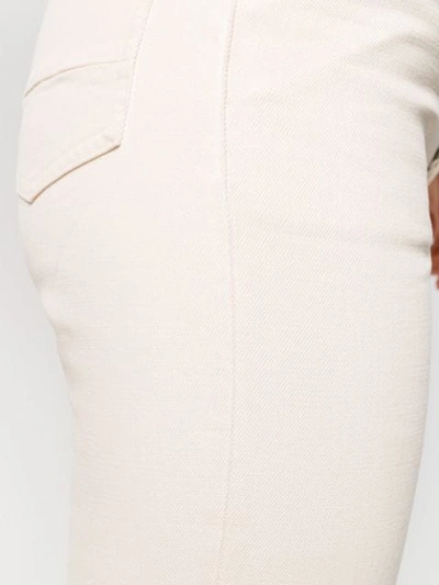 Shop Golden Goose Cropped High Waisted Jeans In Neutrals