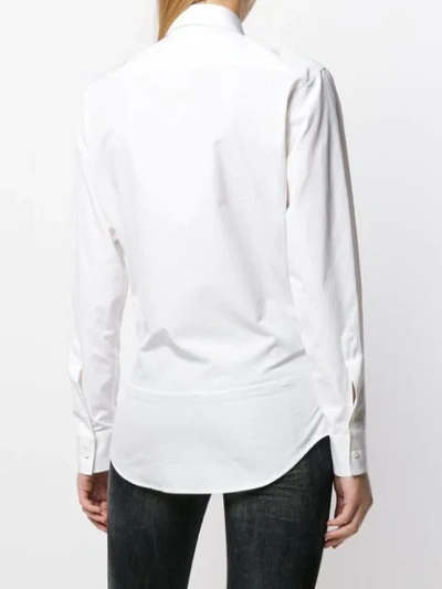 Dsquared2 Printed Lace Appliqué Shirt In White