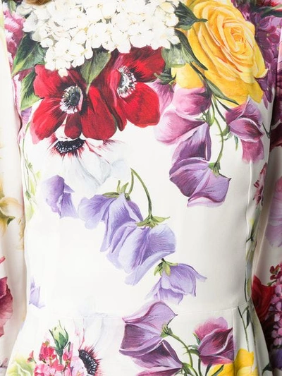 Shop Dolce & Gabbana Floral Print Pencil Dress In Haw86 Ortensie Fiori Naturale