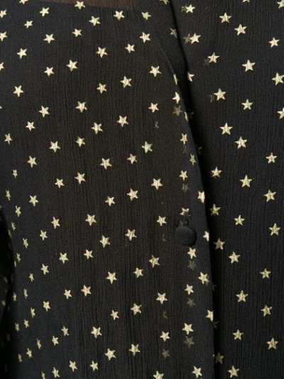 SAINT LAURENT STAR MOTIF PUSSYBOW BLOUSE - 黑色