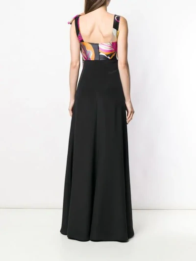 Shop Emilio Pucci Silk Cady Evening Dress In Black