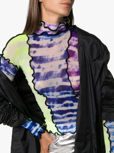 Shop Asai Panelled Tie-dye Top In Multicoloured