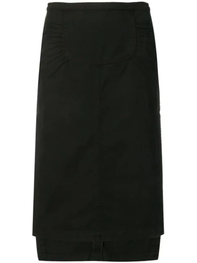 Shop N°21 Asymmetric Midi Skirt In Black
