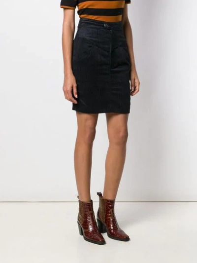 Shop Isabel Marant Cord Skirt In Black