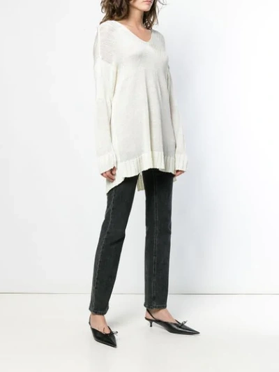Pre-owned Jean Paul Gaultier Vintage Open Back Jumper In White