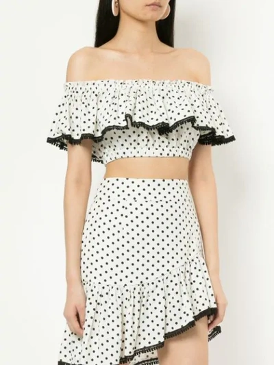 Shop Suboo Frilled Crop Top - White