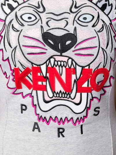 Shop Kenzo Tiger T-shirt Dress In Grey