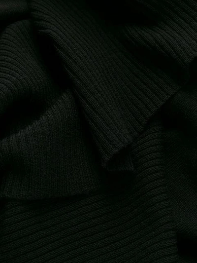 Shop Rick Owens Draped Knitted Top In Black