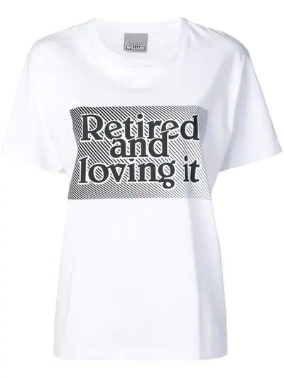 Shop Ashley Williams Retired Print T-shirt - White