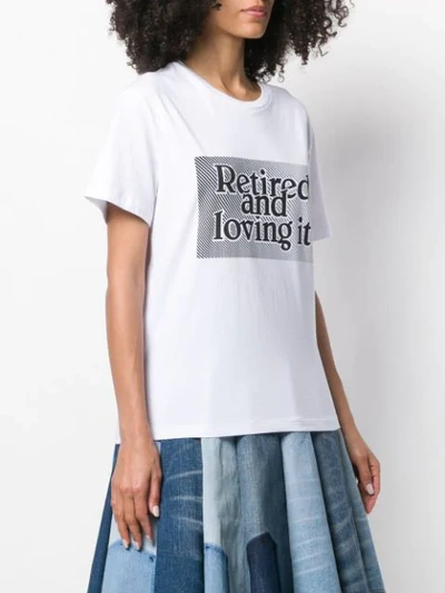 Shop Ashley Williams Retired Print T-shirt - White