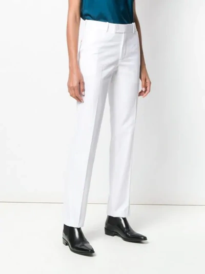 Shop Helmut Lang Slim Trousers In White