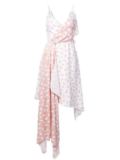 Shop Off-white X The Webster Asymmetric Hem Dress In Pink