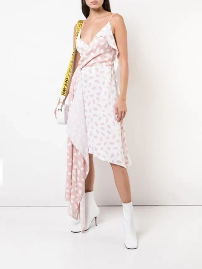 Shop Off-white X The Webster Asymmetric Hem Dress In Pink
