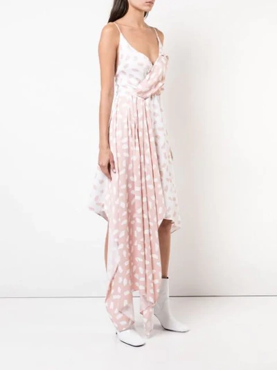 Shop Off-white X The Webster Asymmetric Hem Dress In Pink