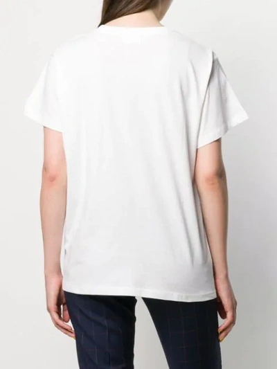 Shop Calvin Klein Logo Print Crew Neck T-shirt In White