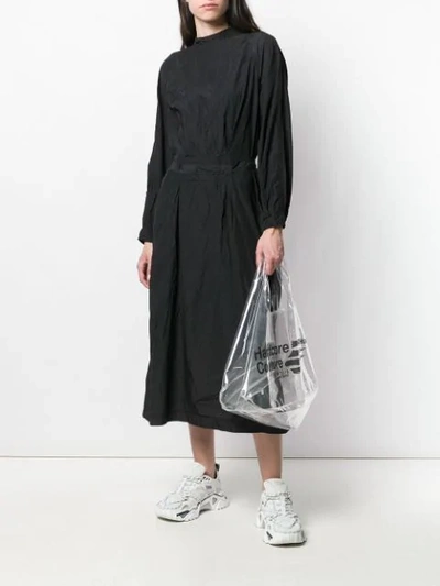 Shop Comme Des Garçons Comme Des Garçons Anorak Maxi Dress In Black