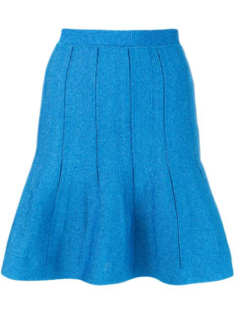 Alberta Ferretti Flared Short Skirt In Blue | ModeSens