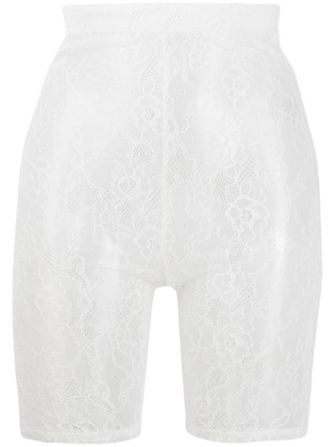 white lace cycling shorts