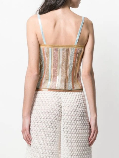 Shop Missoni Striped Tank Top - Neutrals