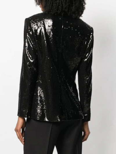 P.A.R.O.S.H. SEQUINNED BLAZER - 黑色