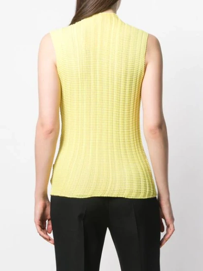 Shop Givenchy Fitted Ribbed Vest In 730 Yellow