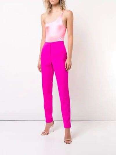 Shop Fantabody Pina Metallic Bodysuit In Pink