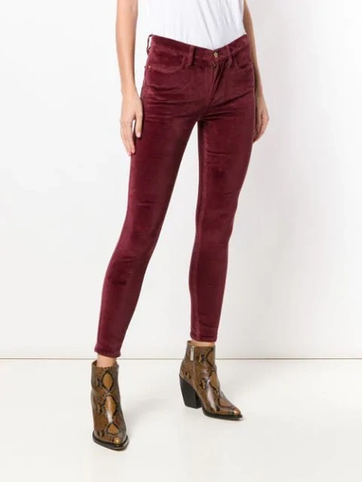 Shop Frame Skinny Trousers - Red