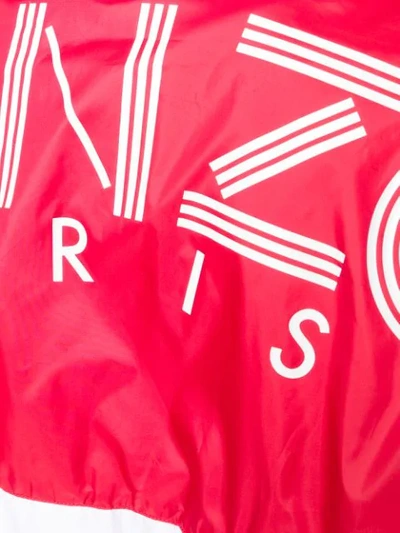 Shop Kenzo Logo Windbreaker Jacket In Red