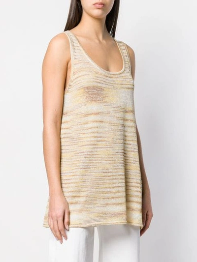 Shop Missoni Flared Knitted Top In Neutrals