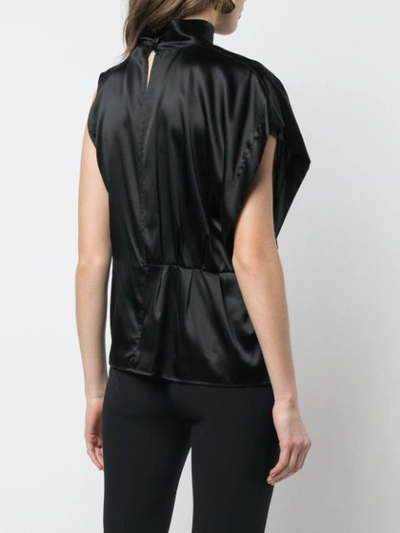 Shop Federica Tosi High Standing Collar Shirt In Black