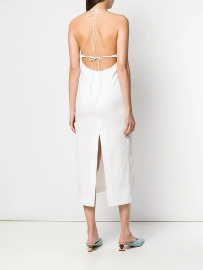 JACQUEMUS HALTERNECK MIDI DRESS - 白色