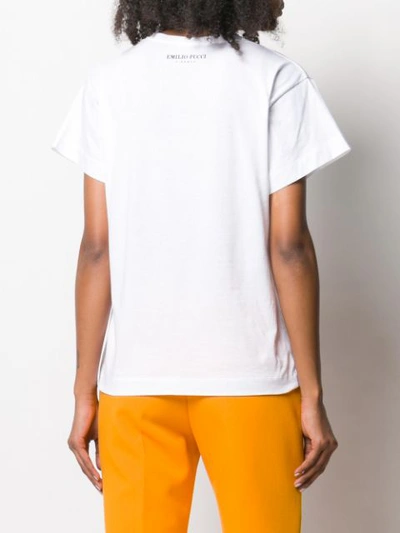 Shop Emilio Pucci Printed T In White