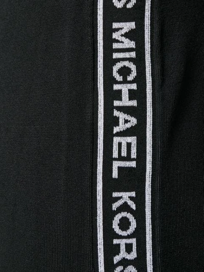 Shop Michael Michael Kors Logo Tape Joggers In Black