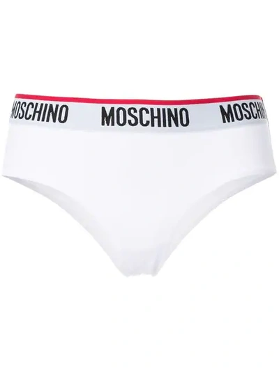 Shop Moschino Logo Band Briefs In 1