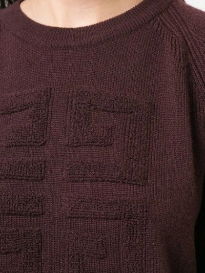 Shop Givenchy 4g Textured Sweater In Pink