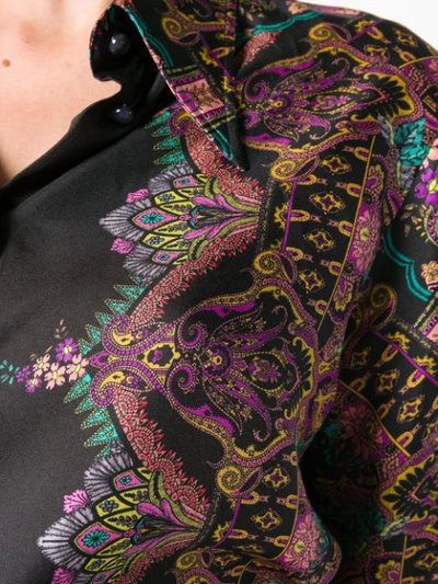 Shop Etro Printed Shirt In Black