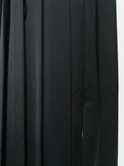 Shop Maison Margiela Pleated Asymmetrical Long Skirt In Black