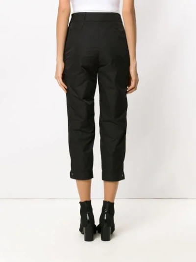 Shop Gloria Coelho Cropped Trousers In Black