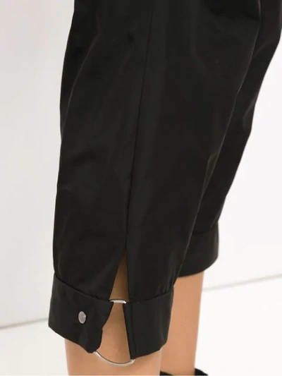 Shop Gloria Coelho Cropped Trousers In Black
