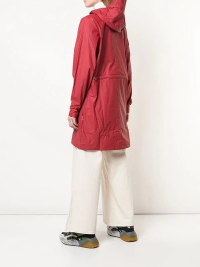 Shop Rains Hooded Rain Jacket In Red