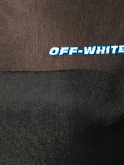 Shop Off-white Sheer Bodysuit In Black