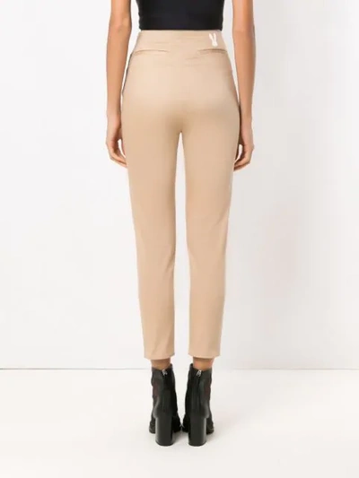 Shop Gloria Coelho Gloria Skinny Pants In Neutrals