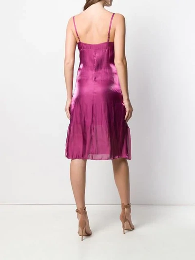 Shop Murmur Sheen Slip Midi Dress - Purple